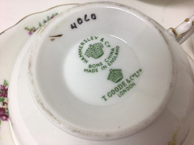 Lot 39 - Goode and Co supplied Hammersley bone china teaware - given by The Queen Mother as Christmas Presents
