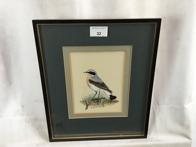 Lot 32 - Peter Hayman (b.1930) watercolour - wheat ear, signed