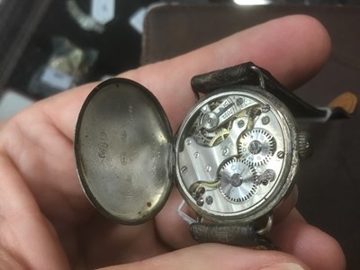 Lot 584 - Antique ladies silver Rolex wristwatch