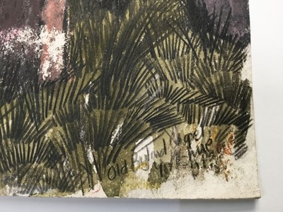 Lot 7 - *Dione Page (1936-2021) two works, gouache and pastel on paper - ‘Old Byland Chapel’ and another similar, signed and titled, unframed