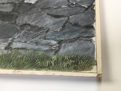 Lot 12 - *Dione Page (1936-2021) gouache and pastel on paper laid on card - ‘In Co Kerry’, signed and titled and one other smaller work