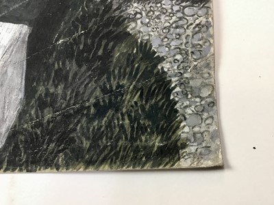 Lot 14 - *Dione Page (1936-2021) two works, gouache and pastel on paper - the Lock house, and Canal reflections, signed and titled indistinctly, unframed