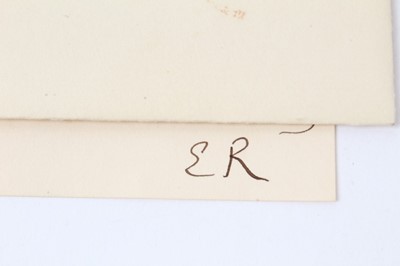 Lot 40 - H.M.Queen Elizabeth The Queen Mother, five handwritten letters of congratulations on producing wonderful meals and giving instructions to her cook Miss Irene Anthony R.V.M. ..