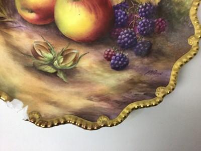 Lot 241 - A pair of Royal Worcester plates painted with fruit, signed by H.H. Price, 22.5cm across