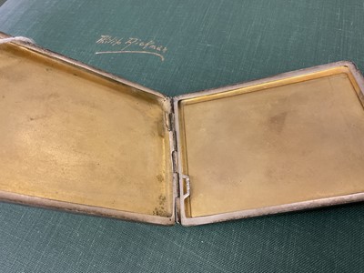 Lot 771 - Early 20th century Alpaca and enamel erotic cigarette box