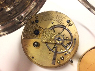 Lot 24 - Late Victorian silver cased Kendal & Dent London pocket watch, one other Victorian silver cased pocket watch and 1920s silver cased pocket watch (3)