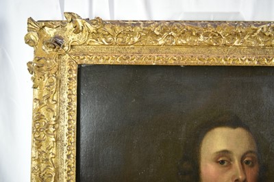 Lot 1057 - English School, circa 1740, oil on canvas, portrait of Lieut. Charles Le Hardy R.N. (1716-1780)