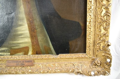 Lot 1057 - English School, circa 1740, oil on canvas, portrait of Lieut. Charles Le Hardy R.N. (1716-1780)
