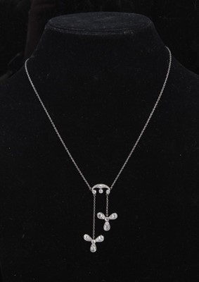 Lot 122 - Edwardian old cut diamond necklace