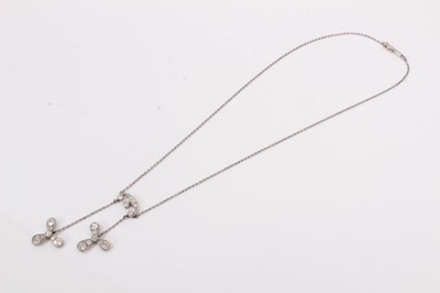 Lot 122 - Edwardian old cut diamond necklace