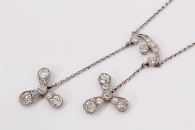 Lot 122 - Edwardian old cut diamond necklace