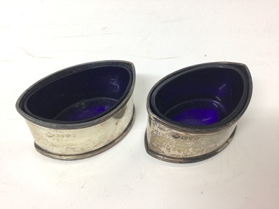 Lot 135 - 1920s silver four piece cruet set