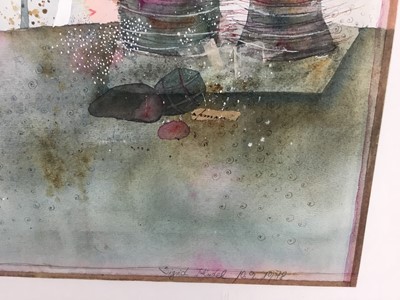 Lot 95 - Sigrid Kindel 1970s watercolour - abstract, signed and dated 1978, 30cm x 35cm, framed