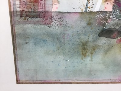 Lot 95 - Sigrid Kindel 1970s watercolour - abstract, signed and dated 1978, 30cm x 35cm, framed