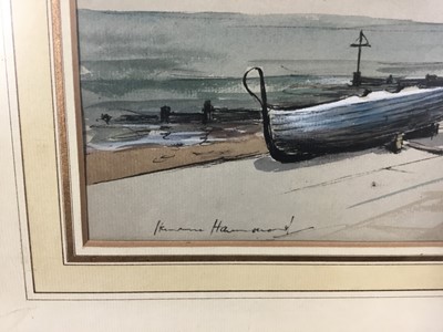 Lot 93 - Hermione Hammond 1910-2005 watercolour - beach scene, signed
