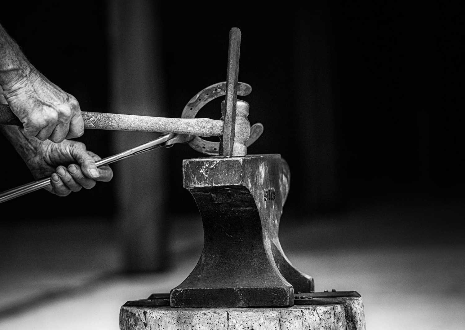 Lot 39 - Jayne Odell black and white photographic print, 'The anvil', 100cm x 71cm