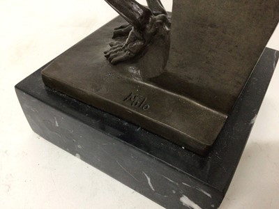 Lot 51 - Bronze sculpture of a skeleton