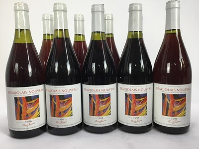 Lot 56 - Wine - twenty one bottles, to include Beaujolais Nouveau various 1990s vintages and other bottles