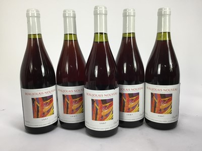 Lot 56 - Wine - twenty one bottles, to include Beaujolais Nouveau various 1990s vintages and other bottles