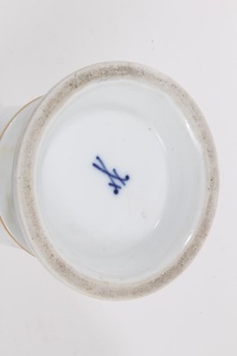 Lot 12 - Meissen cup and saucer, and a spill vase