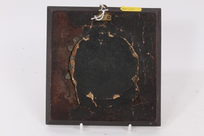 Lot 24 - Early Victorian cut paper flower bouquet under domed glass, c.1840
