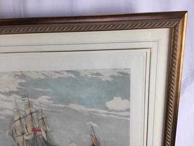 Lot 197 - After William John Huggins, 1781-1845. HCS Macqueen, “Off the Start, 26th January 1832” 37cm x 50cm in gilt frame