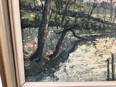 Lot 34 - Harold Warner (1914-2010) oil on board, ‘River Colne Early Morning’, 45cm x 35cm, framed