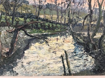 Lot 34 - Harold Warner (1914-2010) oil on board, ‘River Colne Early Morning’, 45cm x 35cm, framed