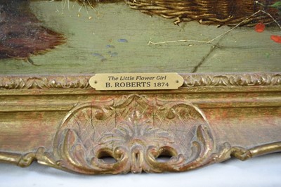 Lot 1064 - Henry Benjamin Roberts (1832-1915) oil on canvas, The Little Flower Girl, signed and dated '74, 70cm x 57cm, in gilt frame