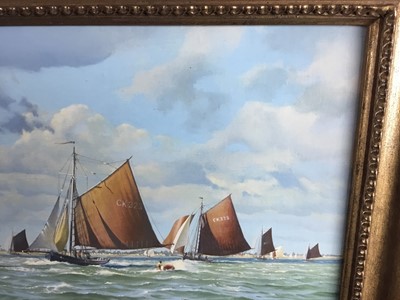 Lot 16 - William H Bishop (b.1942) two signed oil on canvas marine scenes, Blackwater Estuary, both framed