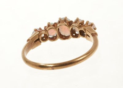 Lot 402 - Edwardian opal five stone ring