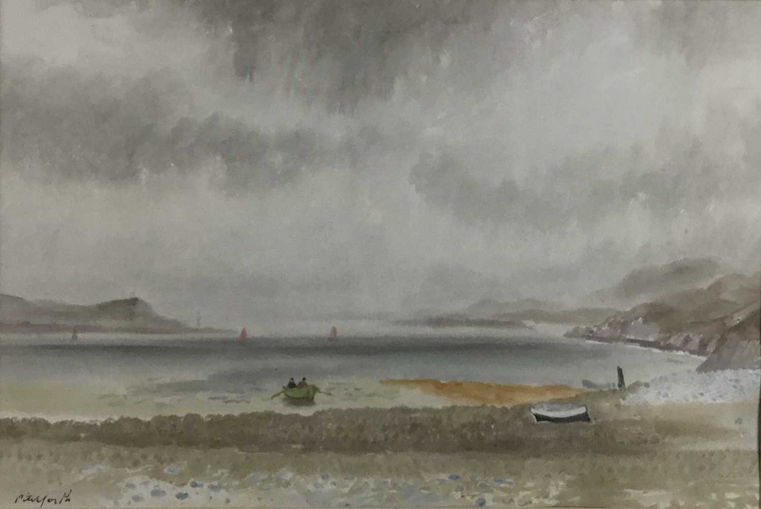 Lot 6 - Roland Vivian Pitchforth RA (1895-1982) signed watercolour - coastal scene, 54cm x 36cm, framed