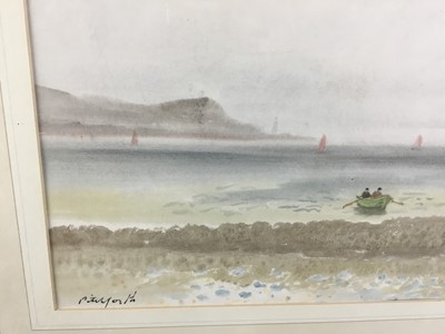 Lot 6 - Roland Vivian Pitchforth RA (1895-1982) signed watercolour - coastal scene, 54cm x 36cm, framed