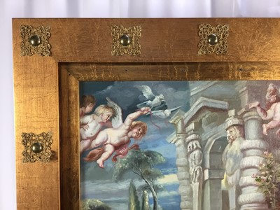 Lot 17 - After Peter Paul Rubens (1577-1640) oil on canvas in gilt frame - 'The Garden of Love'