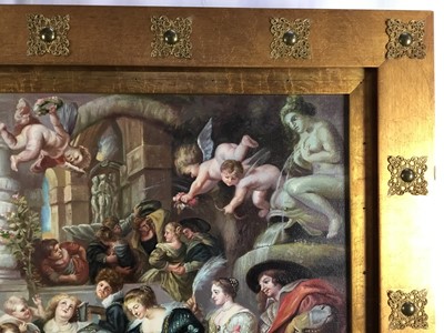 Lot 17 - After Peter Paul Rubens (1577-1640) oil on canvas in gilt frame - 'The Garden of Love'