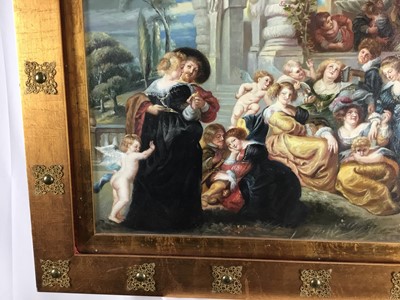 Lot 17 - After Peter Paul Rubens (1577-1640) oil on canvas in gilt frame - 'The Garden of Love'