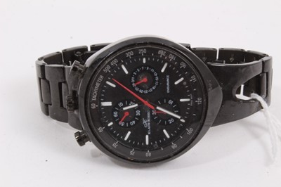 Lot 848 - Klaus-Kobec Endurance Tachymeter black stainless steel wristwatch