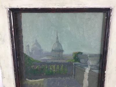 Lot 43 - Philip Jacob, contemporary, oil on board - Sant'Andrea della Valle, signed, 31cm x 25.5cm, in painted frame  
Exhibited: NEAC, The Mall Galleries 1982
