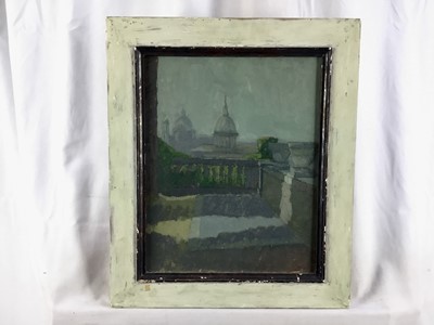 Lot 43 - Philip Jacob, contemporary, oil on board - Sant'Andrea della Valle, signed, 31cm x 25.5cm, in painted frame  
Exhibited: NEAC, The Mall Galleries 1982