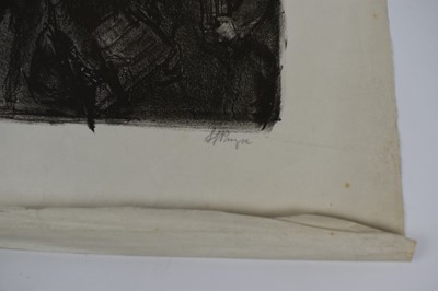 Lot 58 - *Gerald Spencer Pryse (1882-1956) black and white lithograph - British at Le Mans Cathedral 1914, 45cm x 65cm, signed in pencil below, unframed
