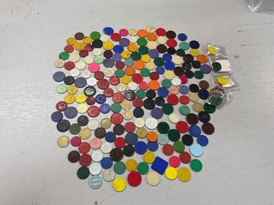 Lot 75 - World - Mixed Jetton's, Advertising Cheques, Tally's, G.B. model/play money coins, medalets, calendar tokens, transport tokens & many other issues (Qty)