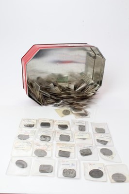 Lot 82 - Scotland - 19th century white metal church/communion tokens (136 tokens)