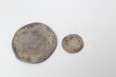 Lot 95 - G.B. - Commonwealth silver hammered coins to include Half Crown M/M Sun 1653 (N.B. Clipped, gilded & defaced) otherwise Poor and Half Groat AVF