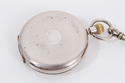 Lot 859 - Silver half hunter pocket watch retailed by J.W. Benson