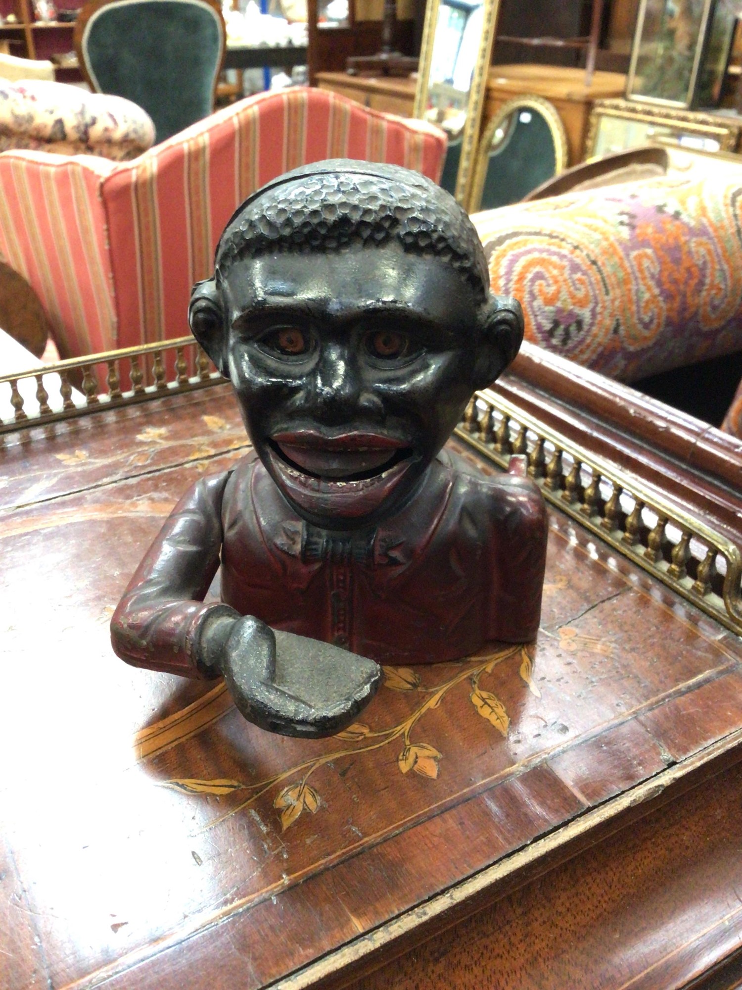 Lot 691 - Antique Little Joe Bank cast iron novelty