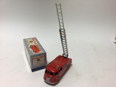 Lot 18 - Dinky Supertoy Turntable Fire Escape No 956, Fire Engine with extending ladder No 955 both in original boxes (2)