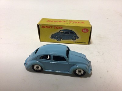 Lot 22 - Dinky Volkswagen No 181 light blue and green colourways both in original boxes