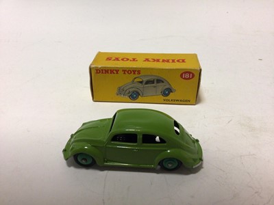 Lot 22 - Dinky Volkswagen No 181 light blue and green colourways both in original boxes