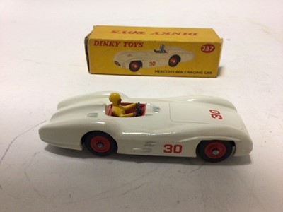 Lot 25 - Dinky Mercedes Benz Racing Car No 237, Triumph TR2 Sports Car No 111 both in original boxes (2)