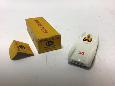 Lot 25 - Dinky Mercedes Benz Racing Car No 237, Triumph TR2 Sports Car No 111 both in original boxes (2)